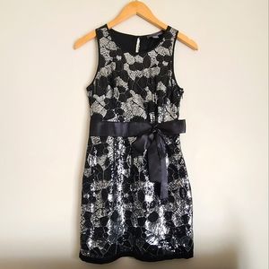Forever 21 Black and Silver Sequin Mini Dress